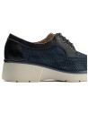 JucaZapatos - Pitillos 11241 - MARINO - Blucher con cordones, cuña y tejido Marino