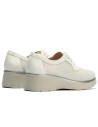 JucaZapatos - Pitillos 11241 - BLANCO - Blucher con cordones, cuña y tejido Blanco