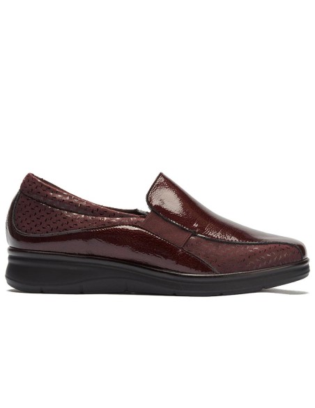 JucaZapatos - Pitillos 11500 - BURDEOS - Gucci Elásticos combinado Charol con Lycra Burdeos
