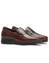 JucaZapatos - Pitillos 11503 - BURDEOS - Manoletina combinada Napa con Coco Charol Burdeos