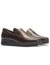 JucaZapatos - Pitillos 11503 - MARRON - Manoletina combinada Napa con Coco Charol Marrón