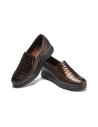 JucaZapatos - Pitillos 11503 - MARRON - Manoletina combinada Napa con Coco Charol Marrón