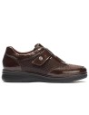 JucaZapatos - Pitillos 11504 - MARRON - Deportivo con Velcro combinado Charol con Lycra Marrón