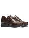 JucaZapatos - Pitillos 11504 - MARRON - Deportivo con Velcro combinado Charol con Lycra Marrón