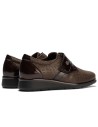 JucaZapatos - Pitillos 11510 - MARRON - Blucher de velcro combinado lycra con charol Marrón