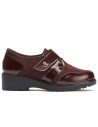 JucaZapatos - Pitillos 11524 - BURDEOS - Blucher con velcro combinado charol con ante Burdeos
