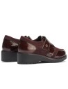 JucaZapatos - Pitillos 11524 - BURDEOS - Blucher con velcro combinado charol con ante Burdeos