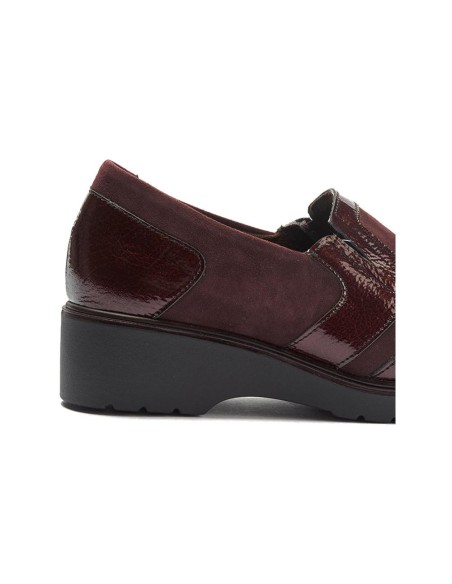 JucaZapatos - Pitillos 11525 - BURDEOS - Manoletina con elásticos combinado charol con ante Burdeos
