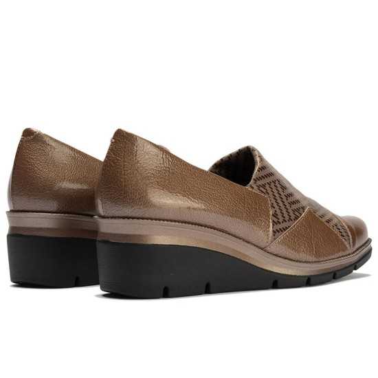 JucaZapatos - Pitillos 11531 - TOPO - Abotinado combinado charol con lycra Topo