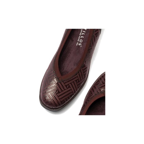 JucaZapatos - Pitillos 11532 - BURDEOS - Salón elástico lycra Burdeos