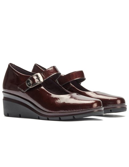JucaZapatos - Pitillos 11534 - BURDEOS - Mercedes con Velcro charol Burdeos