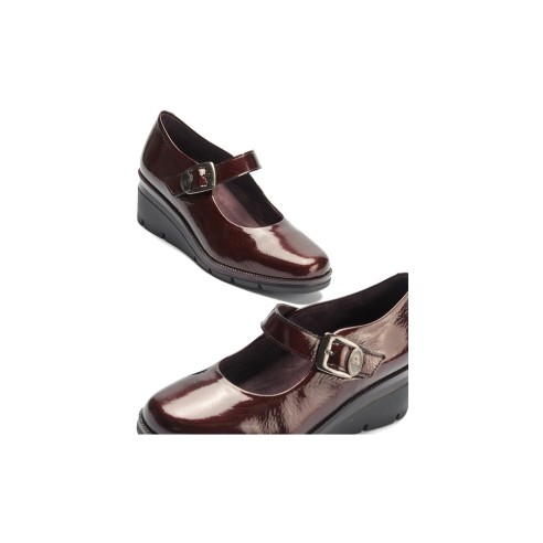 JucaZapatos - Pitillos 11534 - BURDEOS - Mercedes con Velcro charol Burdeos