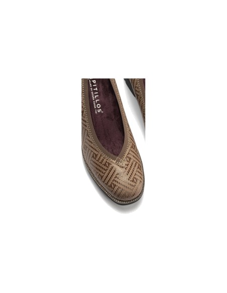 JucaZapatos - Pitillos 11534 - TOPO - Mercedes con Velcro charol Topo