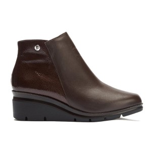 JucaZapatos - Pitillos 11536 - MARRON - Botín con cremallera combinado napa con charol Marrón
