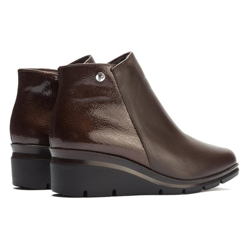 JucaZapatos - Pitillos 11536 - MARRON - Botín con cremallera combinado napa con charol Marrón