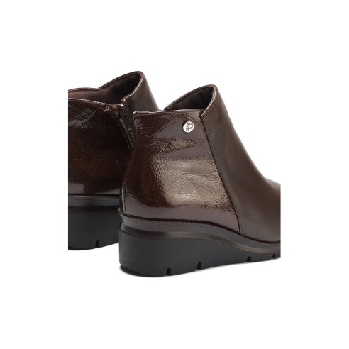 JucaZapatos - Pitillos 11536 - MARRON - Botín con cremallera combinado napa con charol Marrón