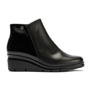 JucaZapatos - Pitillos 11536 - MARRON - Botín con cremallera combinado napa con charol Marrón