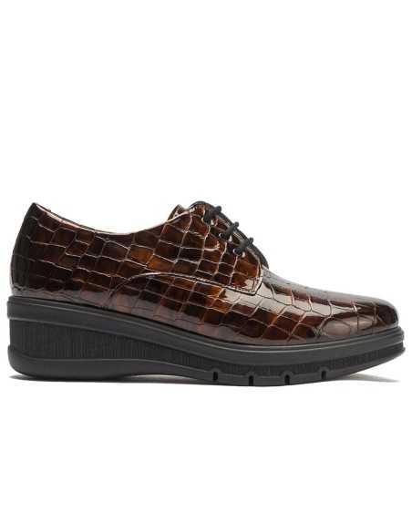 JucaZapatos - Pitillos 11542 - MARRON - Blucher en charol coco Marrón