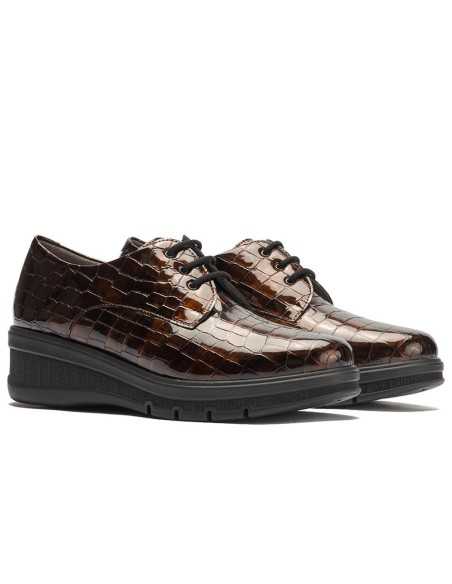 JucaZapatos - Pitillos 11542 - MARRON - Blucher en charol coco Marrón