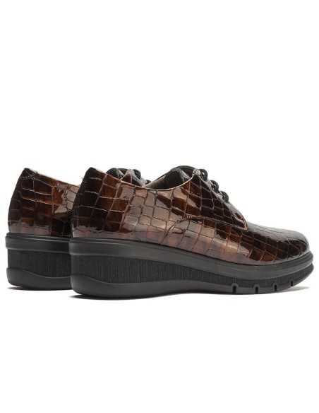 JucaZapatos - Pitillos 11542 - MARRON - Blucher en charol coco Marrón