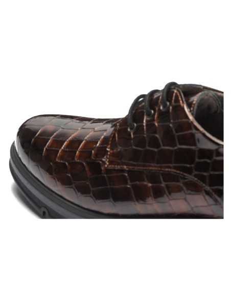 JucaZapatos - Pitillos 11542 - MARRON - Blucher en charol coco Marrón