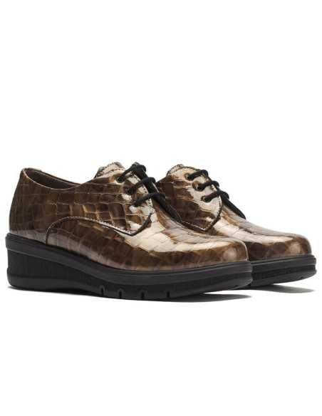 JucaZapatos - Pitillos 11542 - HUMO - Blucher en charol coco Humo