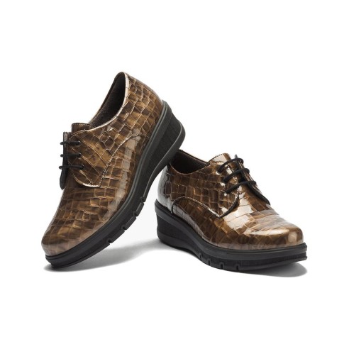 JucaZapatos - Pitillos 11542 - HUMO - Blucher en charol coco Humo