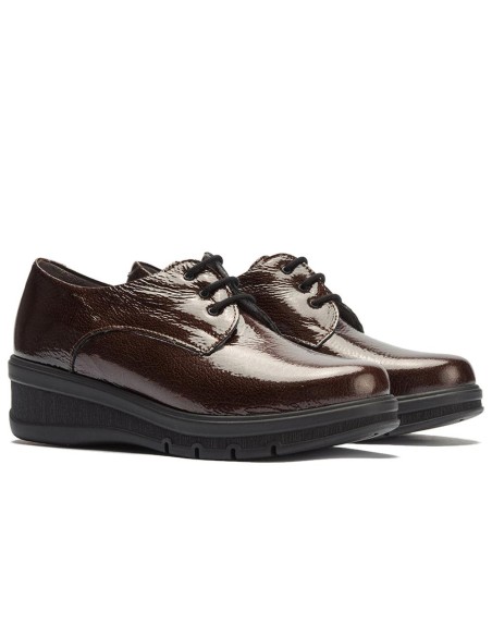 JucaZapatos - Pitillos 11545 - MARRON - Blucher en Charol Marrón
