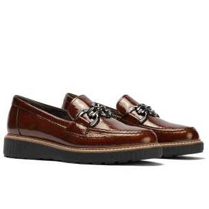 JucaZapatos - Pitillos 30502 - BURDEOS - Mocasin en Charol con Adorno Burdeos 2