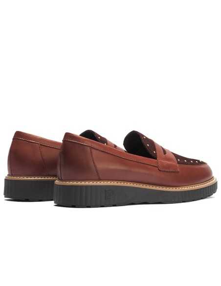 JucaZapatos - Pitillos 11552 - BURDEOS - Mocasín tachas combinado napa con ante Burdeos