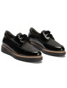JucaZapatos - Pitillos 11555 - NEGRO - Blucher cordón terciopelo combinado charol con tejido Negro