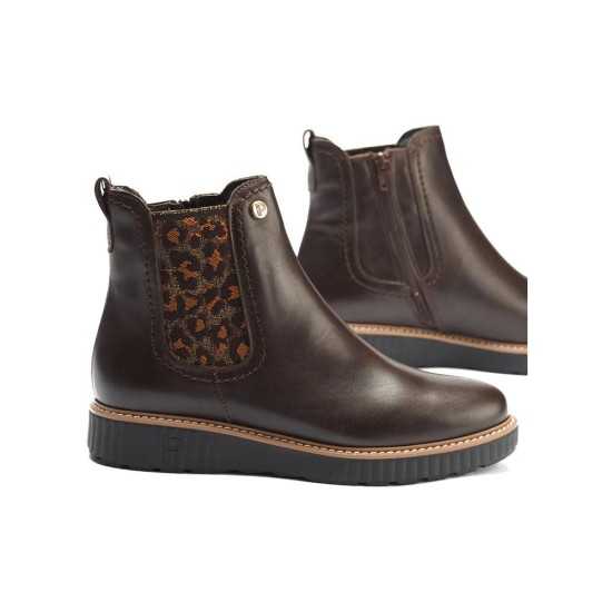 JucaZapatos - Pitillos 11556 - MARRON - Botín chelsea en napa con elástico fantasía Marrón