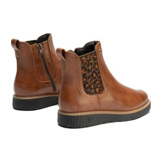 JucaZapatos - Pitillos 11556 - CUERO - Botín chelsea en napa con elástico fantasía Cuero