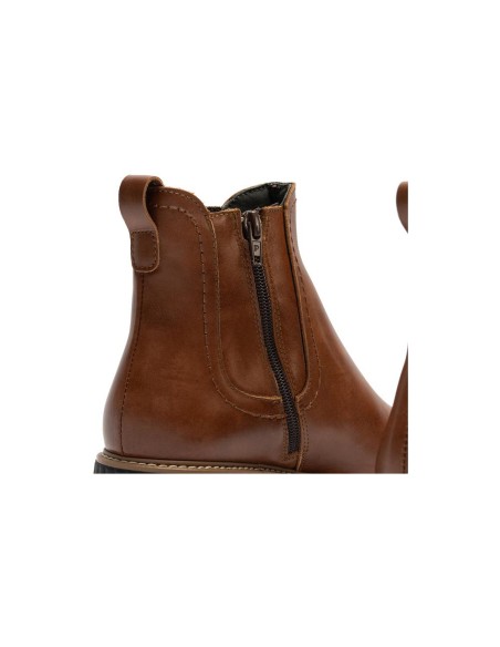 JucaZapatos - Pitillos 11556 - CUERO - Botín chelsea en napa con elástico fantasía Cuero