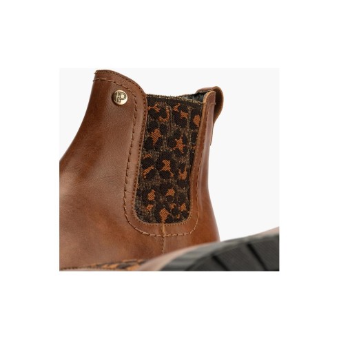 JucaZapatos - Pitillos 11556 - CUERO - Botín chelsea en napa con elástico fantasía Cuero