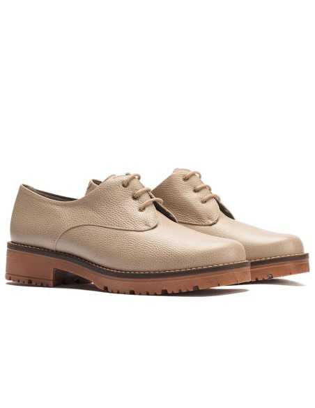 JucaZapatos - Pitillos 11561 - TOPO - Blucher en napa con grano Topo