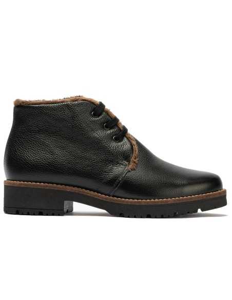 JucaZapatos - Pitillos 11566 - NEGRO - Botín safari en napa con grano y pelo Negro