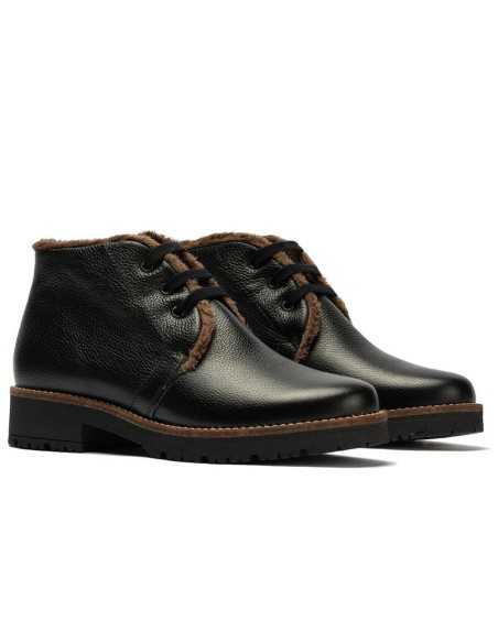 JucaZapatos - Pitillos 11566 - NEGRO - Botín safari en napa con grano y pelo Negro