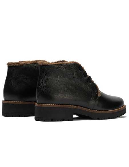 JucaZapatos - Pitillos 11566 - NEGRO - Botín safari en napa con grano y pelo Negro