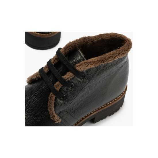 JucaZapatos - Pitillos 11566 - NEGRO - Botín safari en napa con grano y pelo Negro