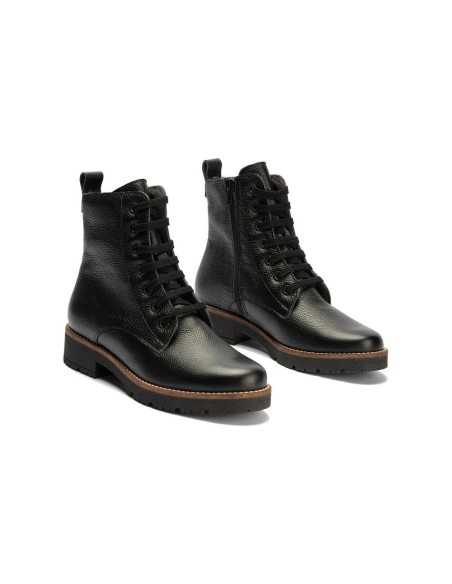JucaZapatos - Pitillos 11567 - NEGRO - Botín militar en napa con grano Negro