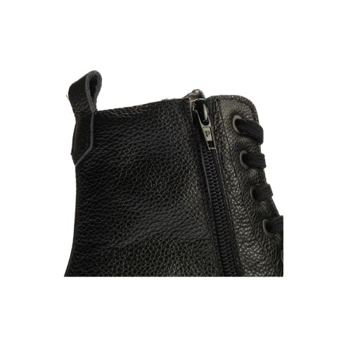 JucaZapatos - Pitillos 11567 - NEGRO - Botín militar en napa con grano Negro