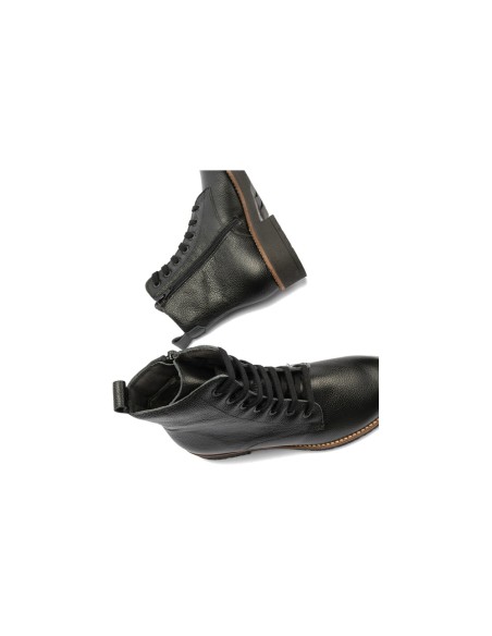 JucaZapatos - Pitillos 11567 - NEGRO - Botín militar en napa con grano Negro