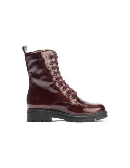 JucaZapatos - Pitillos 11574 - BURDEOS - Bota militar en charol con cremallera Burdeos