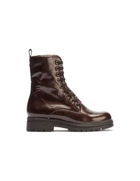 JucaZapatos - Pitillos 11574 - MARRON - Bota militar en charol con cremallera Marrón