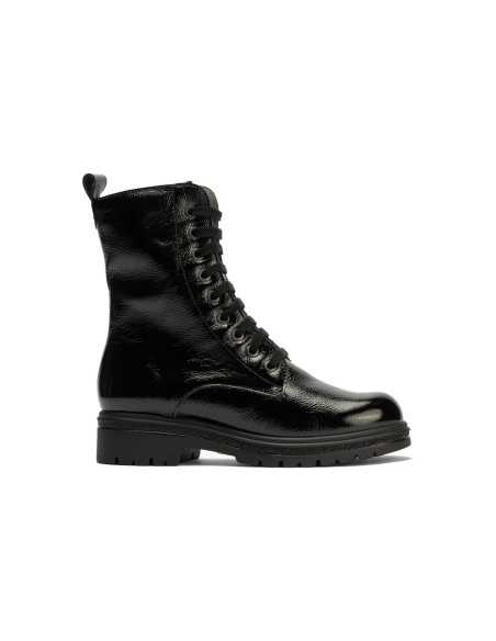 JucaZapatos - Pitillos 11574 - NEGRO - Bota militar en charol con cremallera Negro