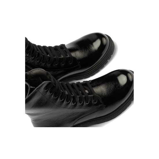 JucaZapatos - Pitillos 11574 - NEGRO - Bota militar en charol con cremallera Negro