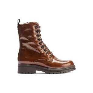 JucaZapatos - Pitillos 11574 - NEGRO - Bota militar en charol con cremallera Negro