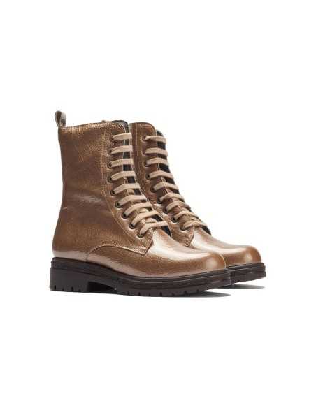 JucaZapatos - Pitillos 11574 - TOPO - Bota militar en charol con cremallera Topo