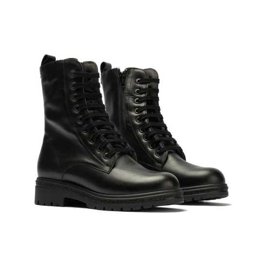 JucaZapatos - Pitillos 11575 - NEGRO - Bota militar en napa con cremallera Negro